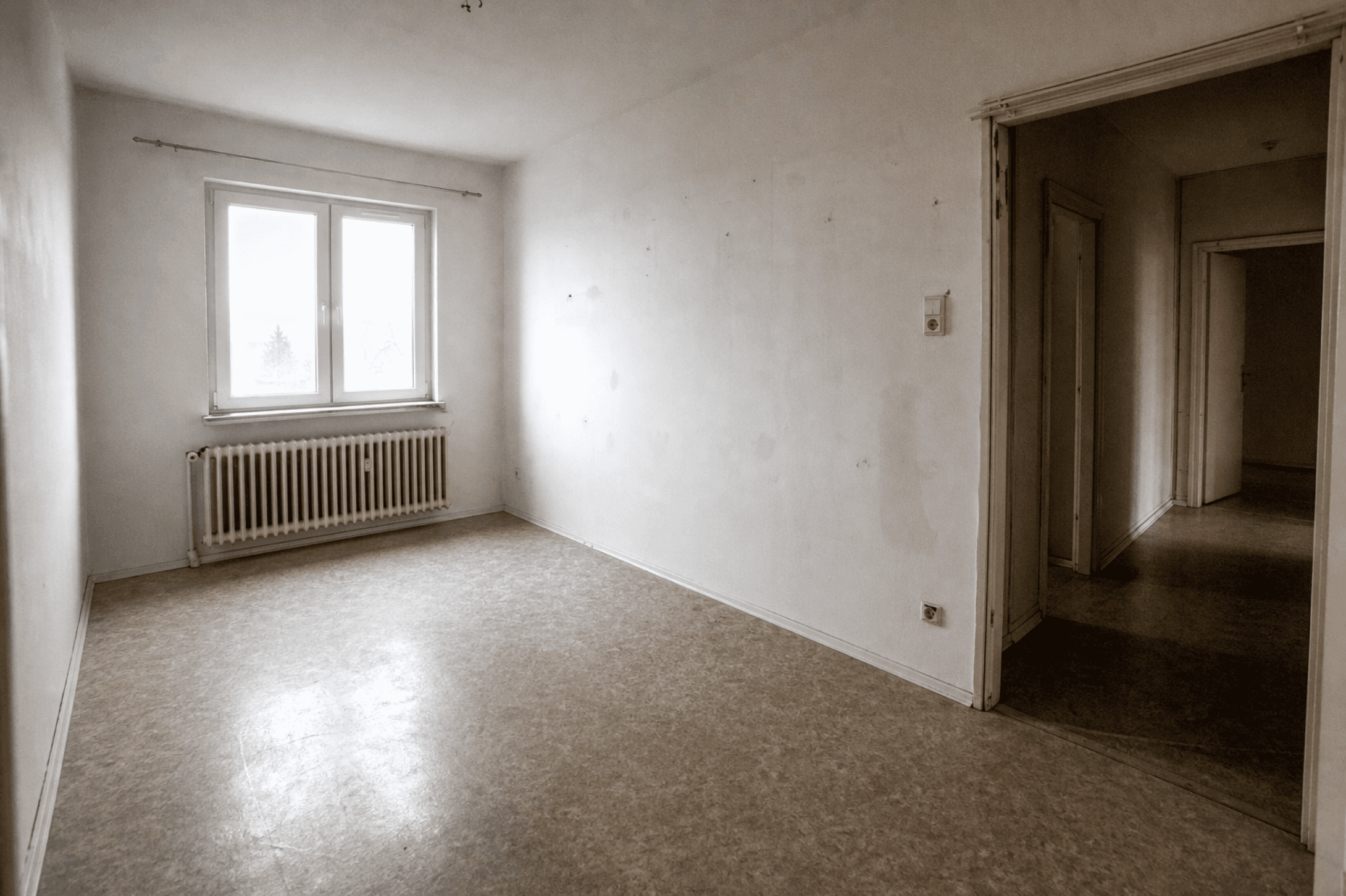 Leerer Wohnraum im Gebäude